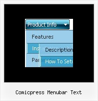 Comicpress Menubar Text Pull Down Menus Rollover How To Create
