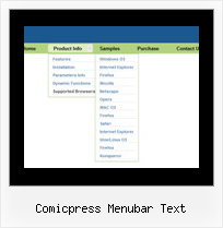 Comicpress Menubar Text Javascript Menubar Moving
