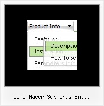 Como Hacer Submenus En Dreamweaver 8 Dhtml Horizontal Menu Example