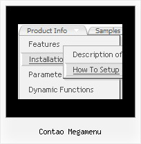 Contao Megamenu Horizontal Slide In Menu