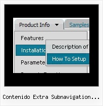 Contenido Extra Subnavigation Modul Html Menu Javascript Mouseover