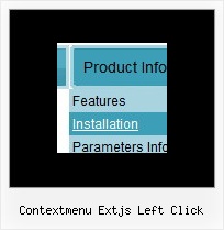 Contextmenu Extjs Left Click Website Menu Across