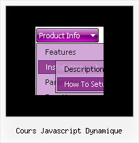 Cours Javascript Dynamique Horizontal Drop Down Menus