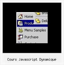 Cours Javascript Dynamique Vertical Java Menu