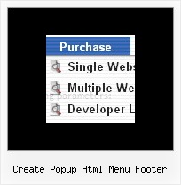 Create Popup Html Menu Footer Java Drop Down Menu