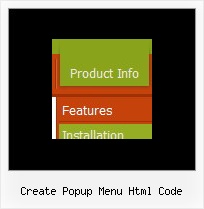 Create Popup Menu Html Code Static Javascript Menus