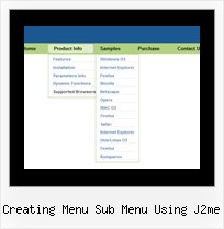 Creating Menu Sub Menu Using J2me Javascript Menu Position