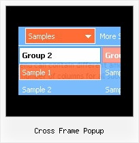 Cross Frame Popup Cool Bar Menu