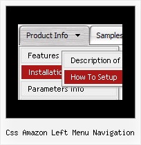 Css Amazon Left Menu Navigation Javascript Mouseover Multiple Buttons Example