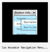 Css Animator Navigation Menu Bundle Fly Out Menu Sample