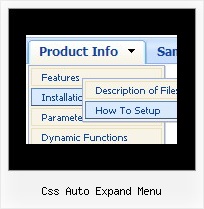 Css Auto Expand Menu Javascript Absolute Position