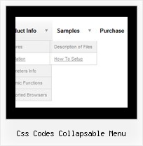 Css Codes Collapsable Menu Slide Menu With Javascript