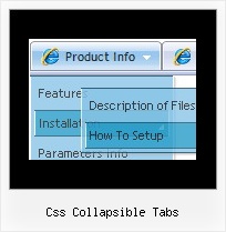 Css Collapsible Tabs Pull Down Menu Interface Javascript