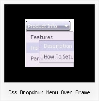 Css Dropdown Menu Over Frame Javascript Horizontal Scrolling Menu