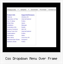 Css Dropdown Menu Over Frame Web Site Menu Examples Tabs