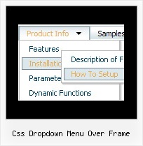 Css Dropdown Menu Over Frame Pull Down Menu Java