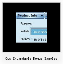 Css Expandable Menus Samples Html Drop Down