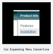 Css Expanding Menu Concertina Dhtmlmenu Maker