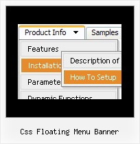 Css Floating Menu Banner Make Width Of The Drop Down Static