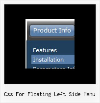 Css For Floating Left Side Menu Mouse Over Transition Effects