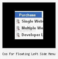Css For Floating Left Side Menu Cross Browser Pull Down Menus