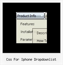Css For Iphone Dropdownlist Dhtml Horizontal Submenu