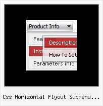 Css Horizontal Flyout Submenu Example Html Menubar