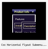 Css Horizontal Flyout Submenu Example Drop Down Bars Html