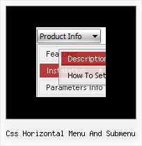 Css Horizontal Menu And Submenu Vertical Menu Dhtml