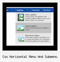 Css Horizontal Menu And Submenu Fireworks Transparent Drop Down Menu