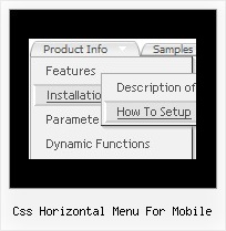 Css Horizontal Menu For Mobile Simple Tree Menu Dhtml