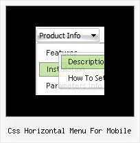 Css Horizontal Menu For Mobile Pull Down Menus Rollover