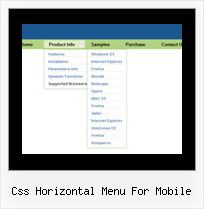 Css Horizontal Menu For Mobile Vertical Menu Software