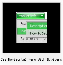 Css Horizontal Menu With Dividers Web Menu Navigation