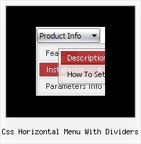 Css Horizontal Menu With Dividers Javascript Horizontal Scrolling Menu