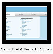 Css Horizontal Menu With Dividers Top Menu