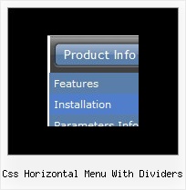 Css Horizontal Menu With Dividers Layers Position