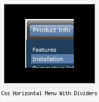 Css Horizontal Menu With Dividers Cool Collapsible Menu
