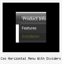 Css Horizontal Menu With Dividers Html Menu Sample