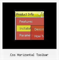 Css Horizontal Toolbar Dhtml Example Onmouseover