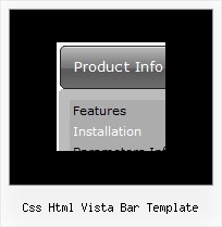 Css Html Vista Bar Template Dynamic Menu Software