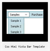 Css Html Vista Bar Template Multiple Drop Down