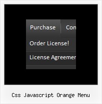 Css Javascript Orange Menu Popup Menu Style