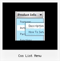 Css List Menu Javascript Drop Menu Right Click