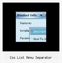 Css List Menu Separator Navigation Bar Script Frames