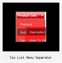 Css List Menu Separator Menue Maker