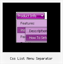 Css List Menu Separator Netscape Menus