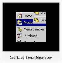 Css List Menu Separator Menu System Java