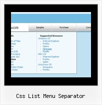 Css List Menu Separator Dynamic Menus Samples