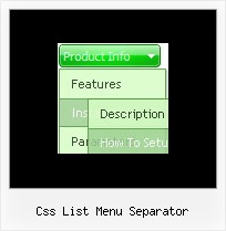 Css List Menu Separator Dynamic Javascript Frames